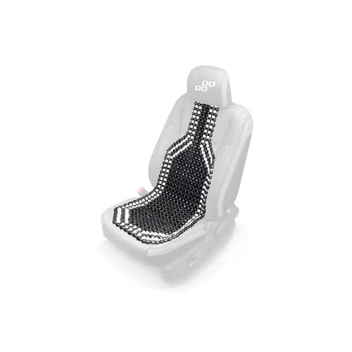 Seat mat, long, black with beige finish
