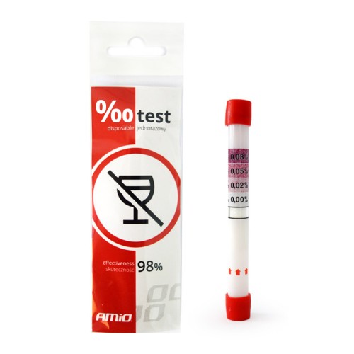 Disposable breath alcohol tester kit, certified