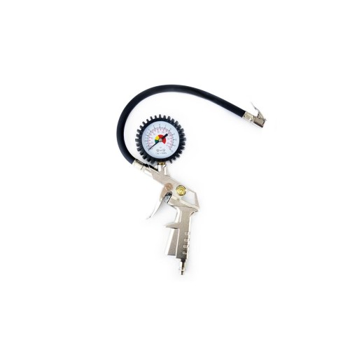 Air compressor gun with pressure gauge