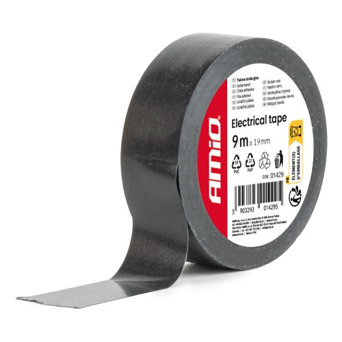 Black tape 19mm x 9m (12 pcs)