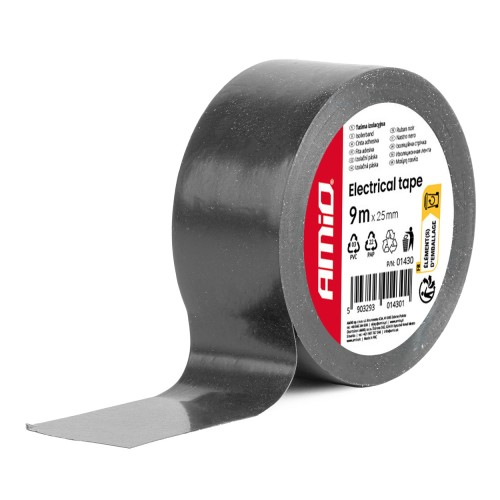 Black tape 25mm x 9m (9 pcs)