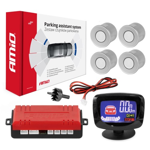 Parking assistant system LED-GRAF 4 sensor silver