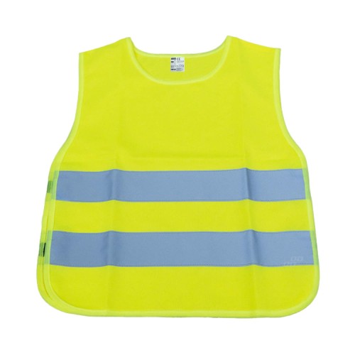 Safety vest for kids yellow with certificate AMIO-01736