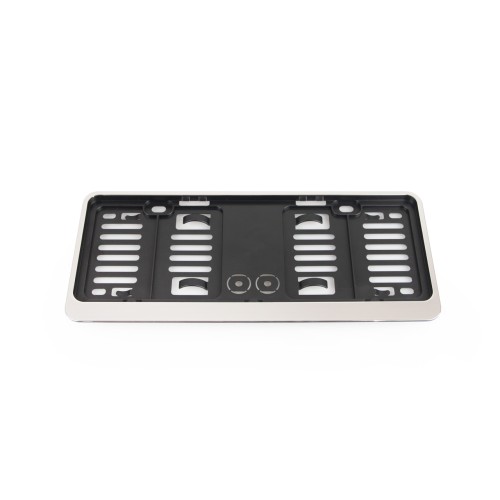 License Plate Frame small - BLACK CHROME