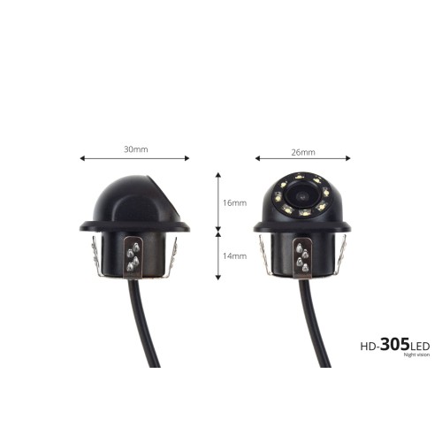Reverse camera HD-305 LED "Night Vision" 18 mm