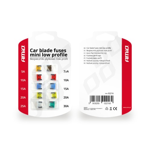 Car blade fuses mini low profile 10 pcs