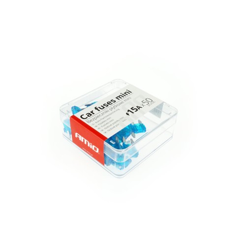 Car blade fuses mini box 50 pcs 15A