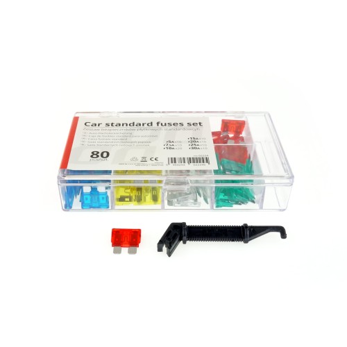 Car blade fuses standard box 80 pcs MIX