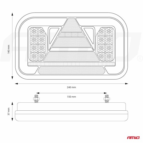 Rear combination LED lamp AMiO RCL-03-L dynamic, left