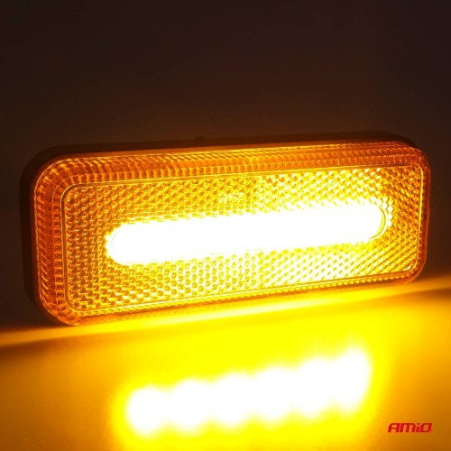 Marker outline LED light AMiO OM-02-O rectangular, orange