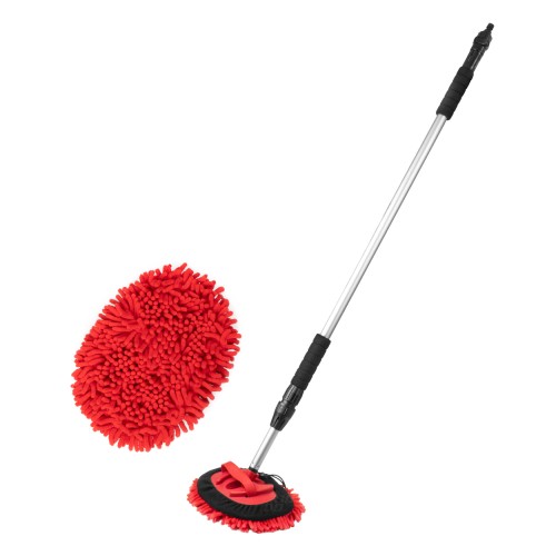 Chenille telescopic flow thru wash brush 120-200cm AMIO-02398