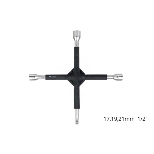 Cross  wrench rubber coated 17-19-21mm 1/2"