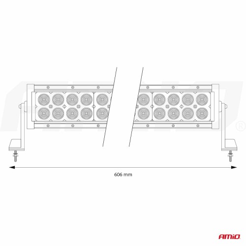 LED Work Light Bar 60 cm 9-36V AMIO-02438 AWL24