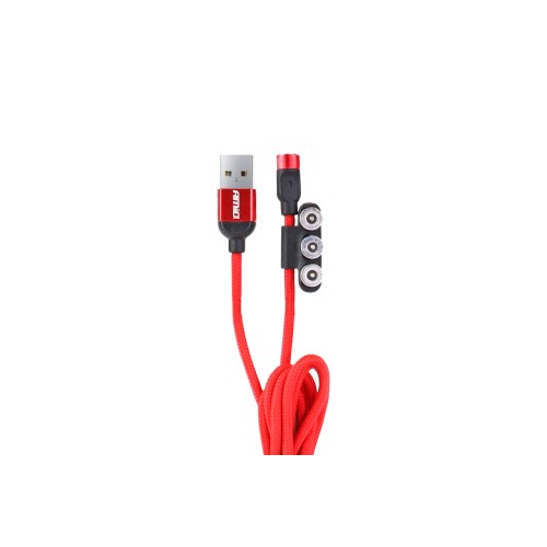 Magnetic port Combo cable Lightning/USB C/micro USB 1m UC-08