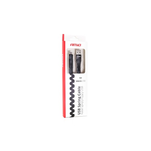 USB to micro USB spring cable 1.2m AMiO UC-12