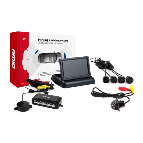 Parking assistant system TFT02 4,3" with HD-305-LED 4 sensors black