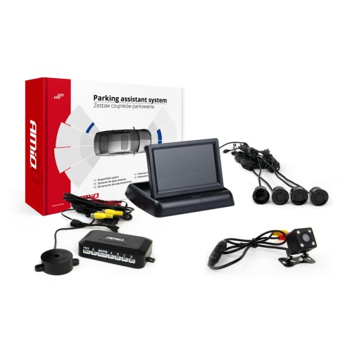 Parking assistant system TFT02 4,3" with HD-315-LED 4 sensors black