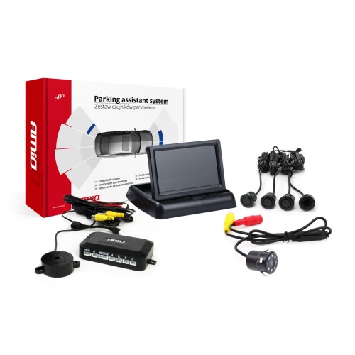 Parking assistant system TFT02 4,3" with HD-307-IR 4 sensors black "GOLD"