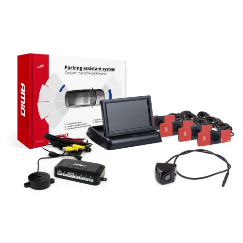 Parking assistant system 4,3 TFT02 FLIP-UP CAM-310 black inside mount 16,5mm