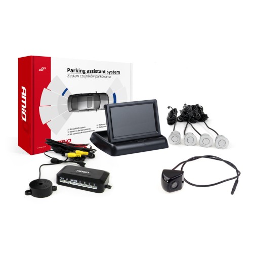 Parking assistant system 4,3 TFT02 FLIP-UP CAM-310 silver 22mm