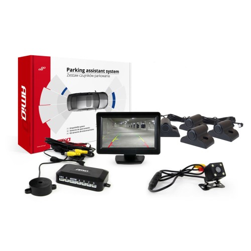 Parking assistant system TFT01 4,3" with HD-315-LED 4 sensors black Truck