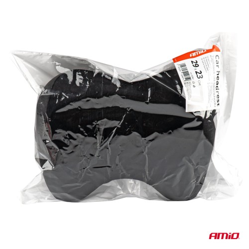 Car seat headrest with MEMORY foam Black CSH-05 AMIO-02961