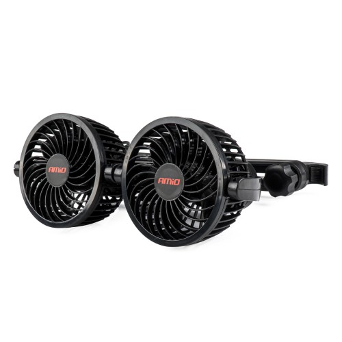 Car fan for headrest with USB charger 2x4" 12V