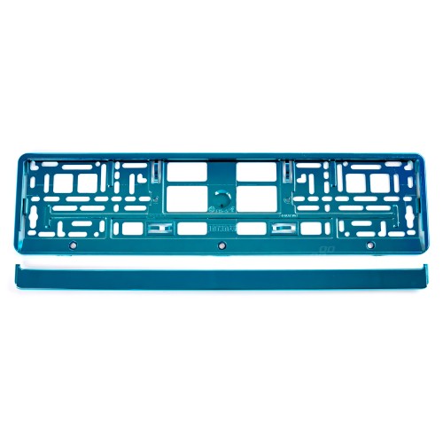 License Plate Frame - Turquoise metalic