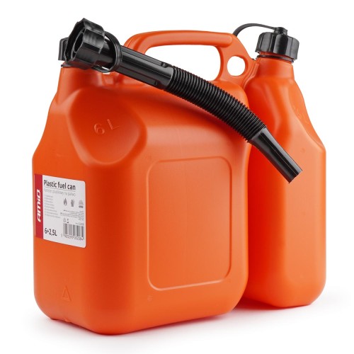 Plastic fuel can two-chamber 6L + 2,5L AMIO-03208