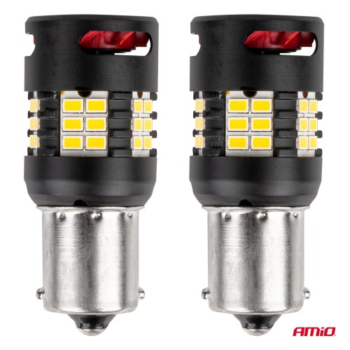 LED BUBLS CANBUS PRO series 1156 BA15S P21W R10W R5W 24x3020 SMD FAN White 12V/24V AMIO-03721