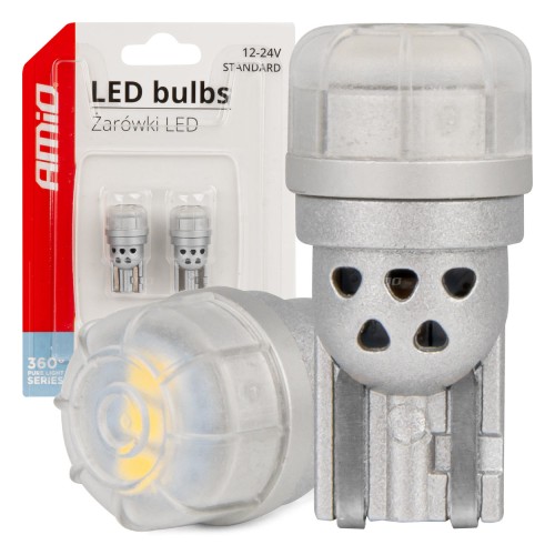 LED bulbs 360 Pure Light Series STANDARD T10 W5W 3x3020 SMD White 12V/24V AMIO-03725