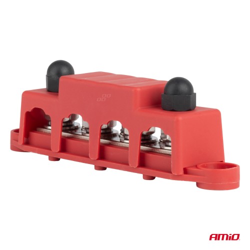 Ground distribution block plus bus bar M10 12V - 48V 250A AMIO-03812