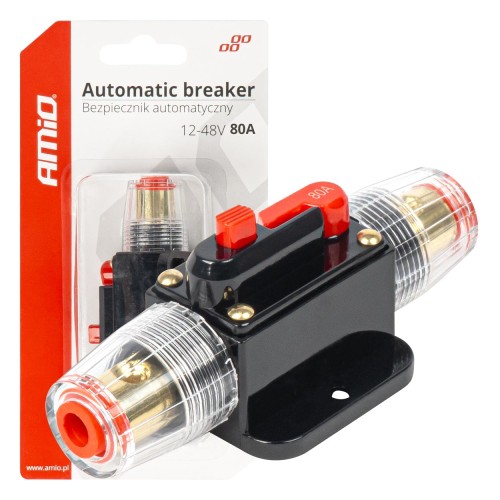 Automatic car fuse, circuit breaker 12-48V 80A AMIO-03820