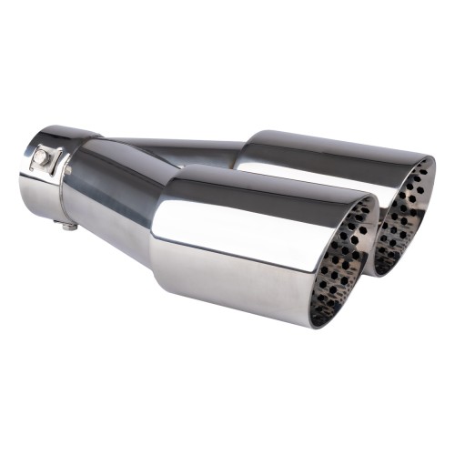 Exhaust silencer tip steel chrome AMIO-04062