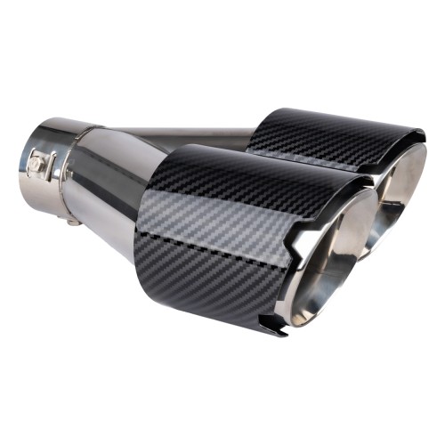 Exhaust silencer tip stainless steel carbon AMIO-04070