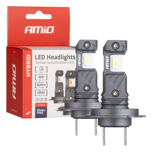 LED Headlights Hybrid series H7 H18 6000K Canbus 60W AMIO-04115