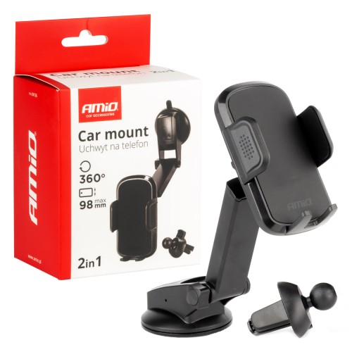 Windshield air vent phone holder 2in1 AMIO-04136
