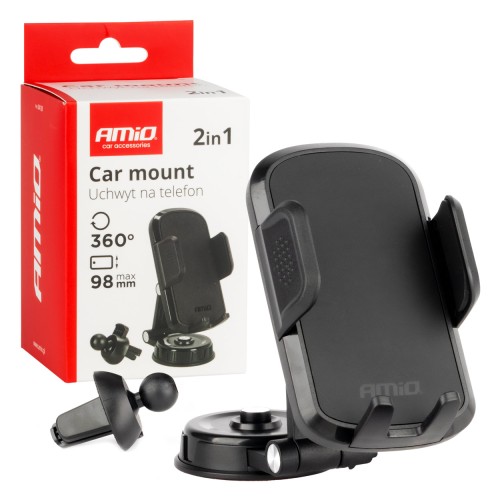 Rotating dashboard air vent phone holder 360? 2in1 AMIO-04138