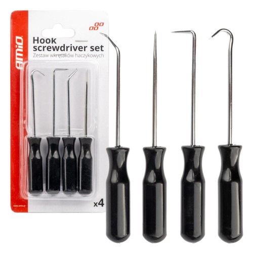 Hook screwdriver set 4pc. AMIO-04281