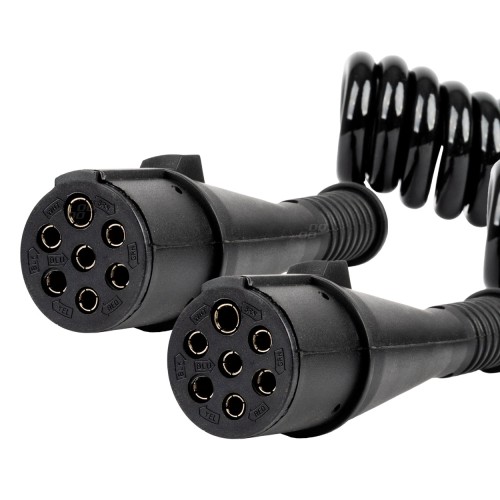 Spring cable TIR 2x 7 PIN type N 5m 24V AMIO-04380