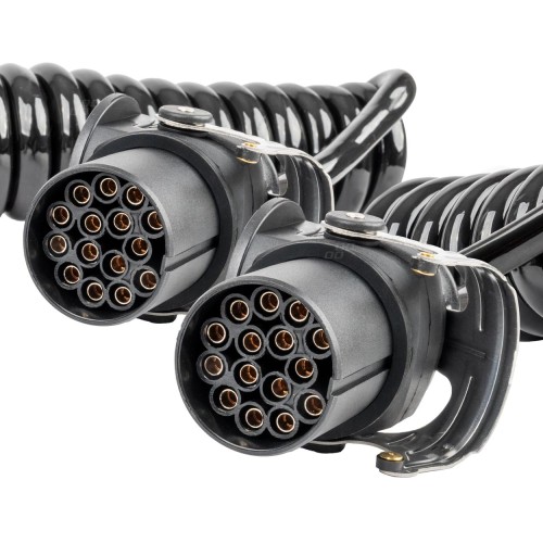 Spring cable  TIR 2x 15 PIN 5m 24V AMIO-04382