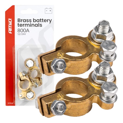 Brass battery terminals 800AMP, 2 pcs. AMIO-04392