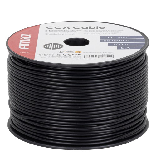 CCA Cable 1x1mm2 100m 5A 12/230V AMIO-04454