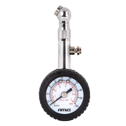 Mechanical Pressure Gauge with Turning Head and Bleed Valve 7 bar