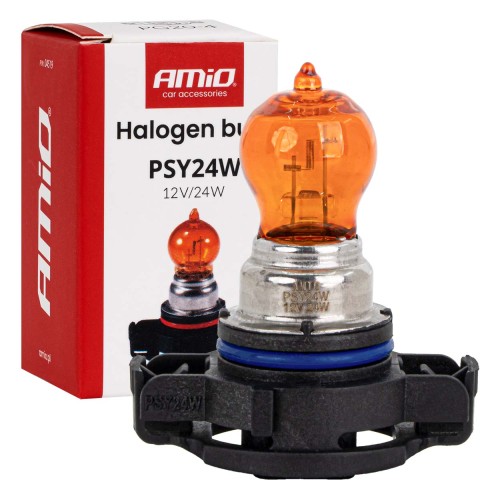 Halogen bulb PSY24W 12V 24W PG20-4 AMBER AMIO-04519