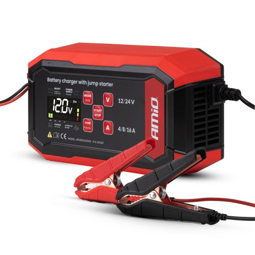 Digital battery charger BOOST AGM GEL STD LiFePo4 MAX 16A 12/24V PRO AMIO-04529