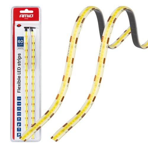 Flexible LED COB strips, white 2x30 cm 12 V AMIO-04569