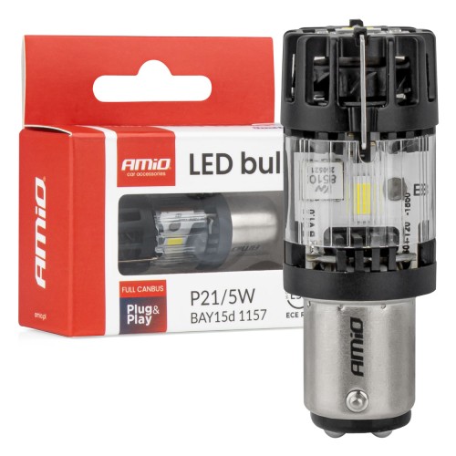 LED bulb LumiTec BAY15D P21/5W 12V FULL CANBUS white 1 pc AMIO-04689
