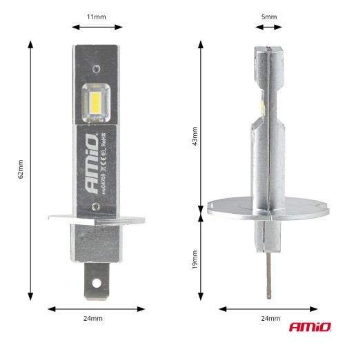LED Headlights Series H25 CANBUS H1 12V 20W AMIO-04709