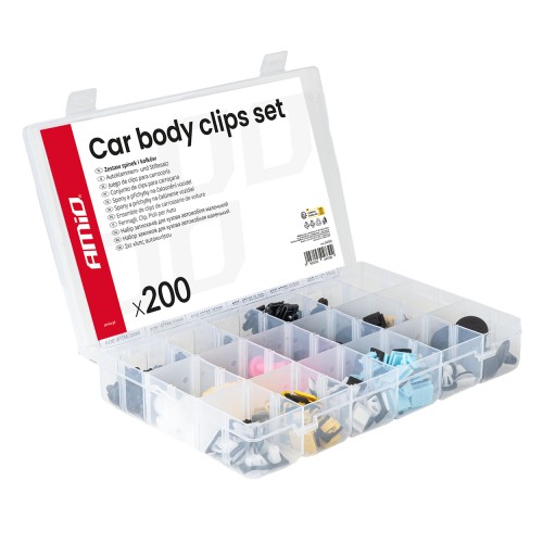 Car body clips set 200 pcs. AMIO-04739